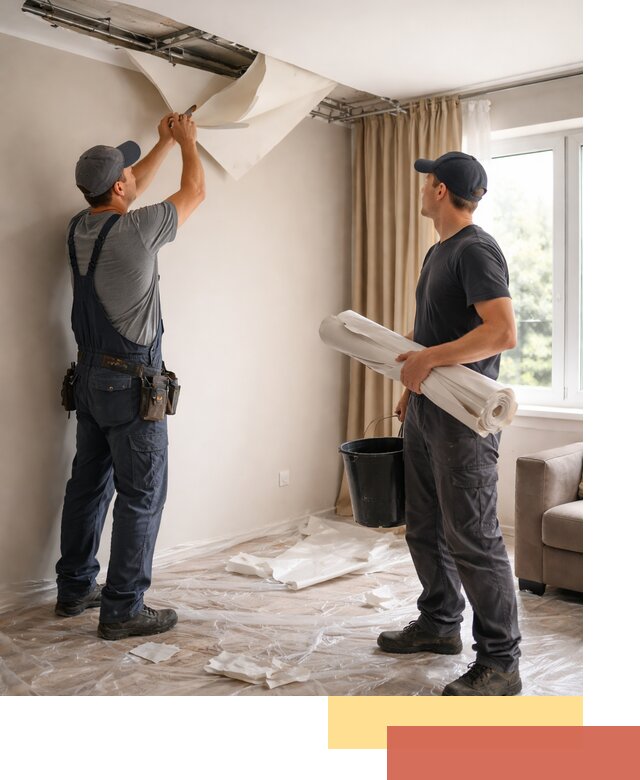 Демонтаж натяжного потолка в Крымске быстро и аккуратно