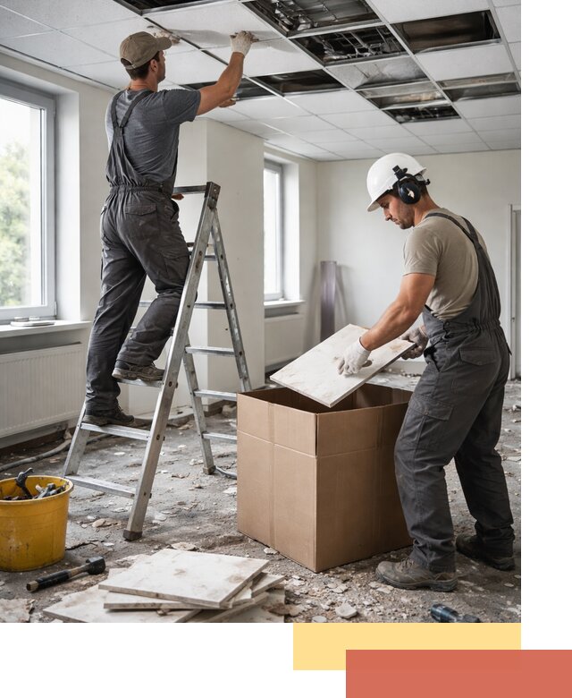 Демонтаж потолочной плитки в Крымске быстро и аккуратно