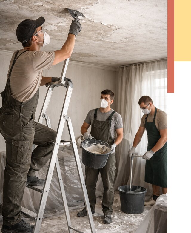 Удаление побелки с потолка в Крымске от 2591 руб. быстро и недорого | ОТДЕЛОЧНИК-Крм