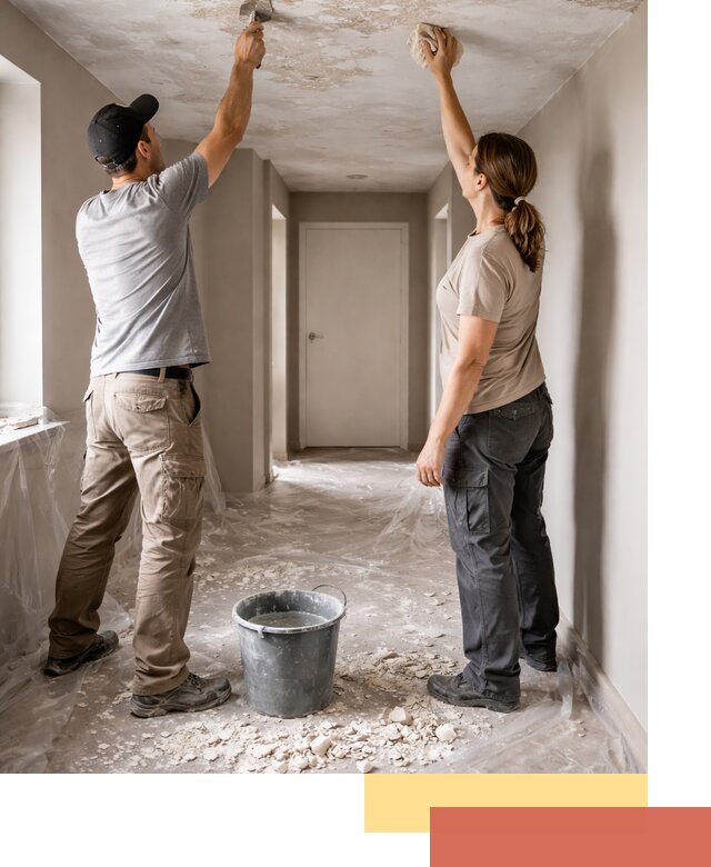 Удаление побелки с потолка в Крымске — быстро и аккуратно