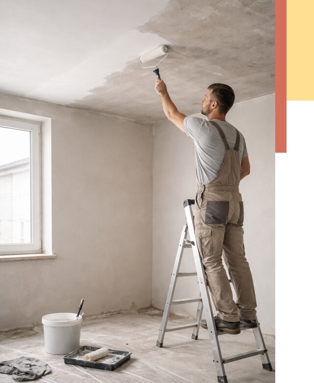 Грунтовка потолка в Крымске от 2591 руб. — быстро и недорого | ОТДЕЛОЧНИК-Крм