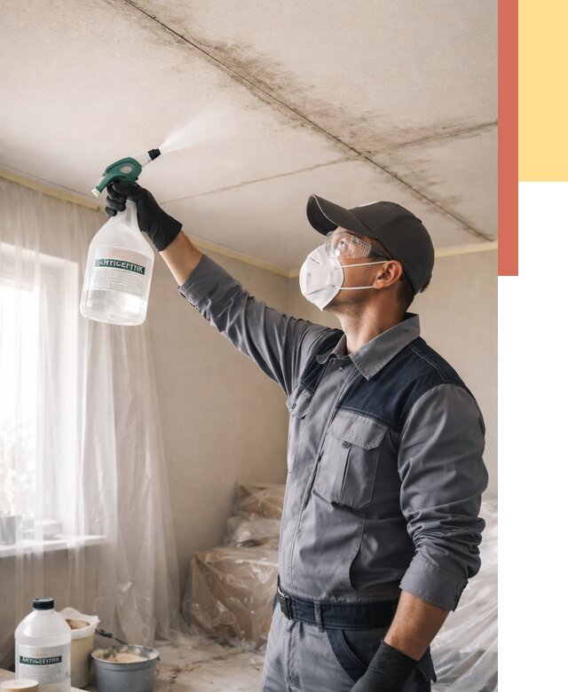 Антисептическая обработка потолка в Крымске от 2591 руб. | ОТДЕЛОЧНИК-Крм