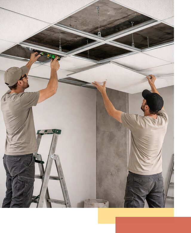 Монтаж потолка Армстронг под ключ в Крымске