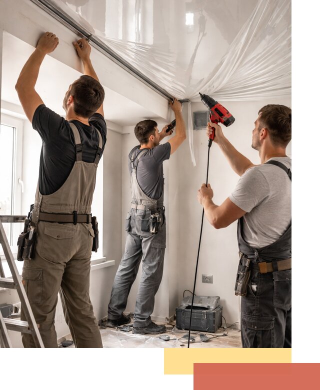 Монтаж глянцевого натяжного потолка в Крымске быстро и качественно