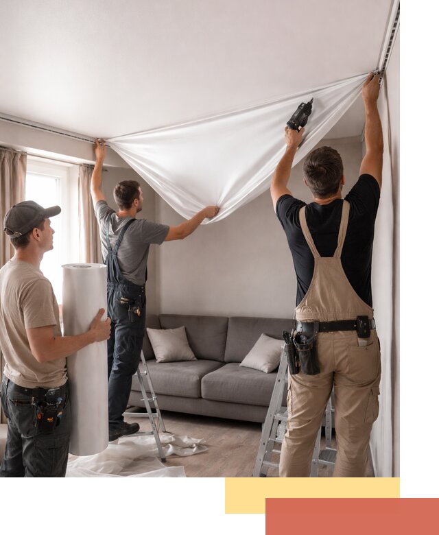 Монтаж сатинового натяжного потолка в Крымске качественно и быстро