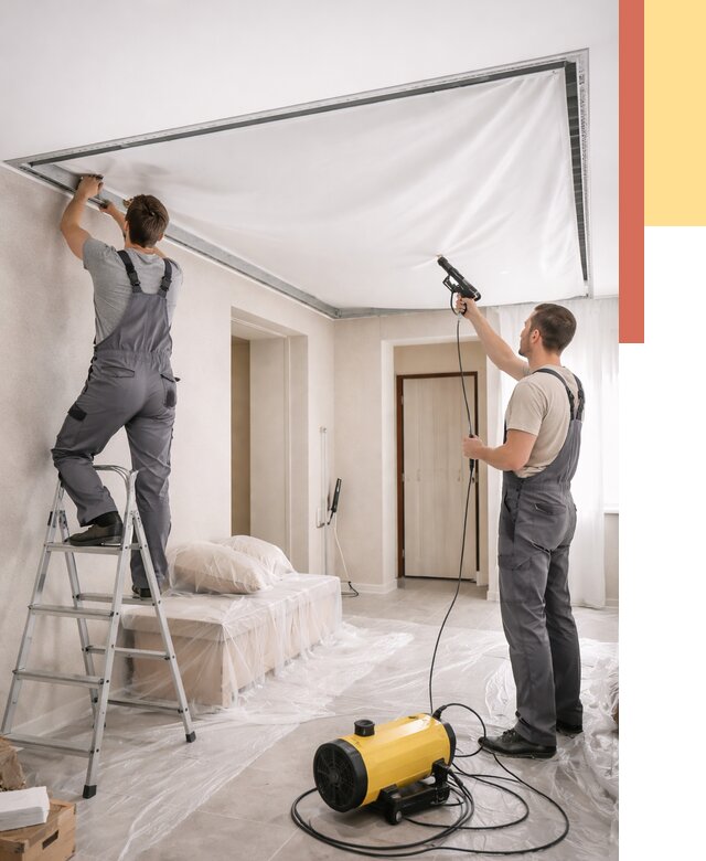 Монтаж натяжного потолка в прихожей в Крымске от 2746 руб. под ключ | ОТДЕЛОЧНИК-Крм