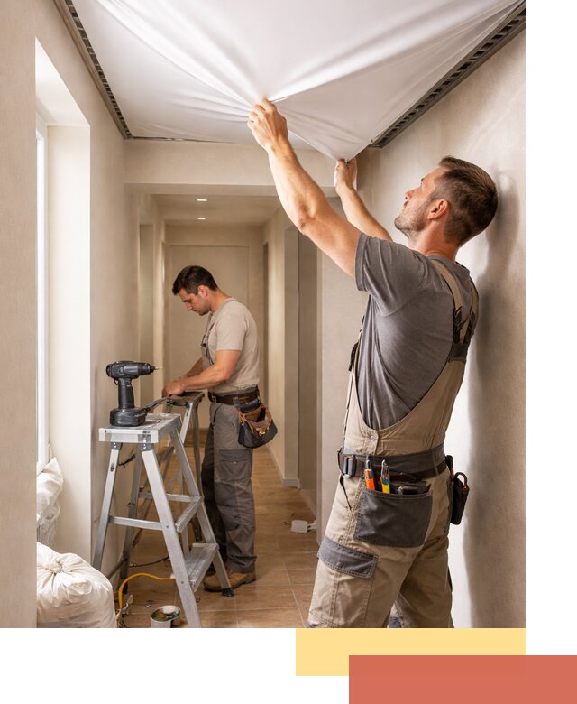 Монтаж натяжного потолка в прихожей в Крымске