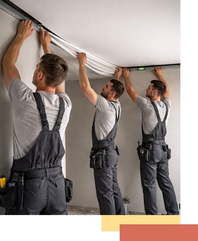 Теневые натяжные потолки в Крымске: монтаж и отделка быстро и качественно