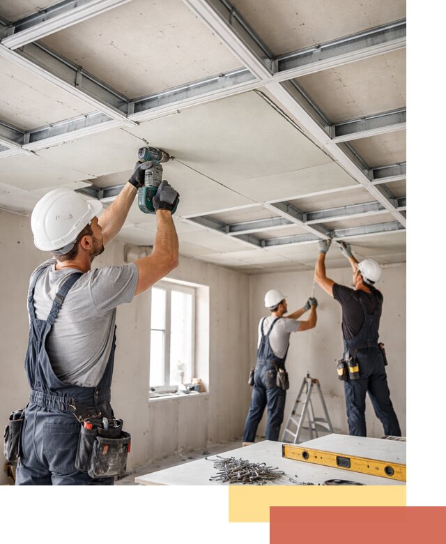 Кессонный потолок из гипсокартона под ключ в Крымске