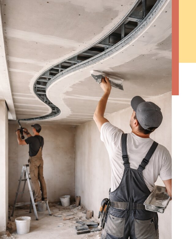 Криволинейный потолок из гипсокартона в Крымске от 2176 руб./м2 | ОТДЕЛОЧНИК-Крм