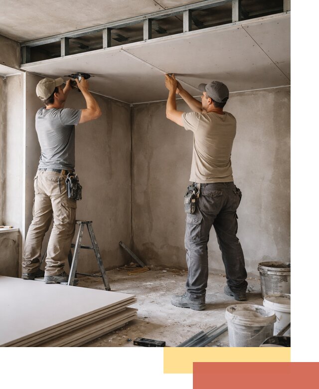 Короб из гипсокартона на потолке под ключ в Крымске