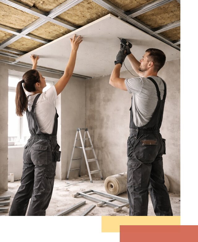 Звукоизоляция потолка из ГКЛ в Крымске профессионально и надежно