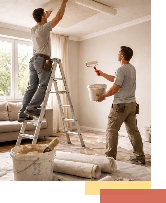 Поклейка обоев на потолок в Крымске — качественно и быстро