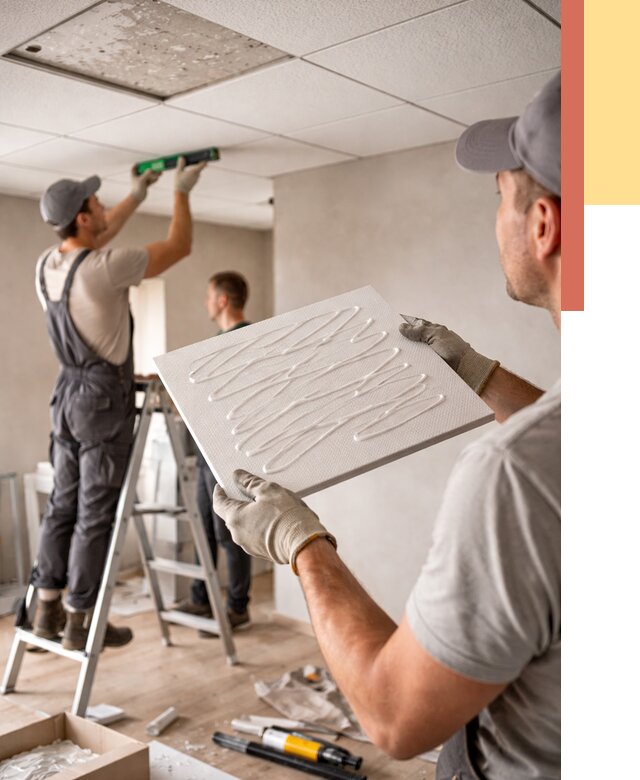 Монтаж потолочной плитки в Крымске от 4663 руб. — быстро и недорого | ОТДЕЛОЧНИК-Крм