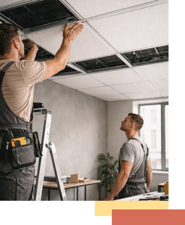 Монтаж потолочной плитки в Крымске качественно и в срок