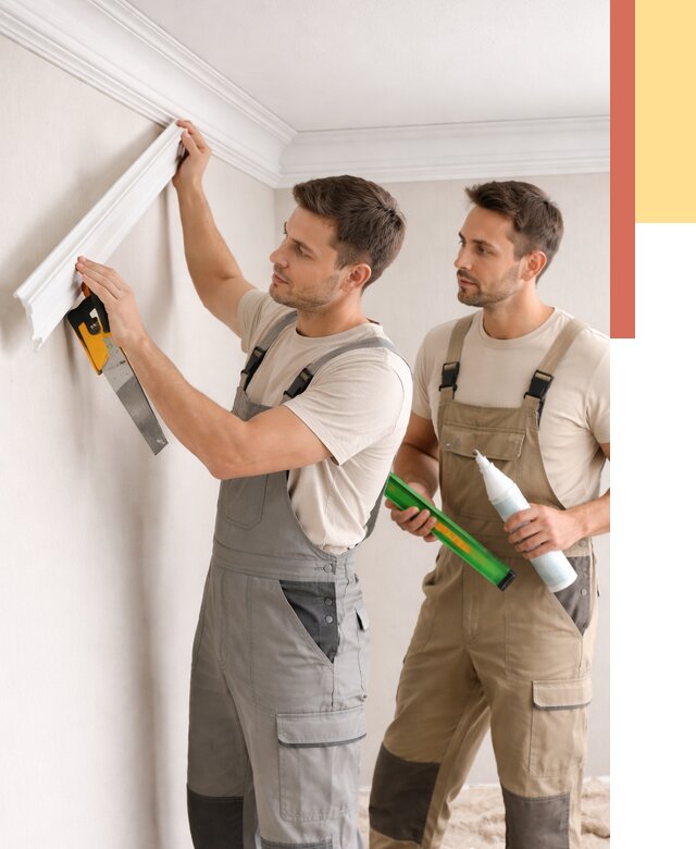 Монтаж потолочного плинтуса в Крымске от 2383 руб. — быстро и недорого | ОТДЕЛОЧНИК-Крм
