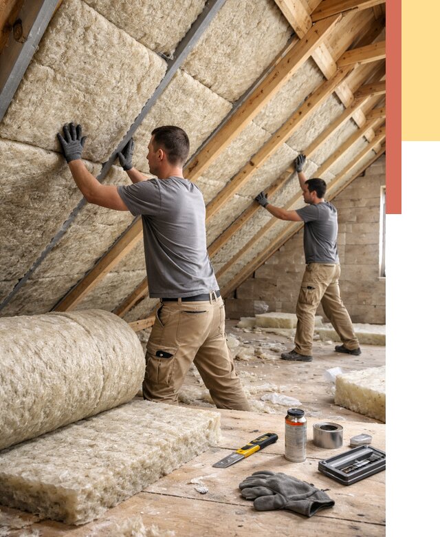 Утепление потолка минватой в Крымске от 1503 руб. — быстро и недорого | ОТДЕЛОЧНИК-Крм