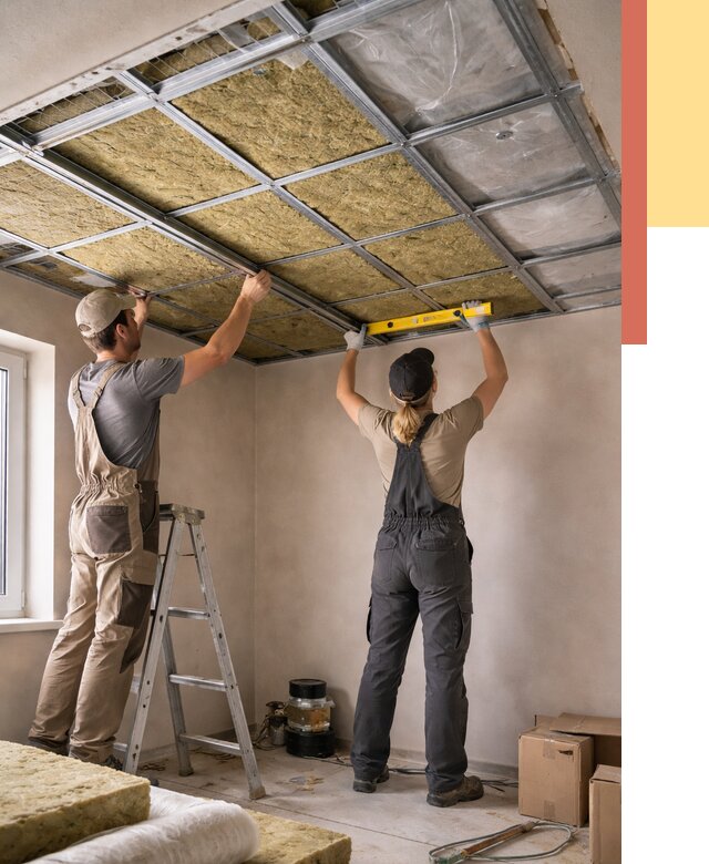 Шумоизоляция потолка в Крымске от 1295 руб. под ключ — услуги ОТДЕЛОЧНИК-Крм